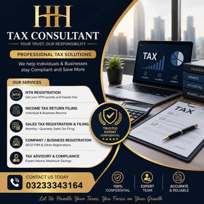 Tax Consultant in Karachi, Tax Filing,Income Tax Return, Tax Consultan