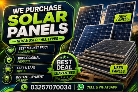 we buy new *uesd*damaged solar panels any brand Any Quantity