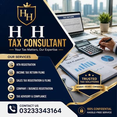 Tax Filer Registration / Sales Tax / SECP / Legal Consultancy Service