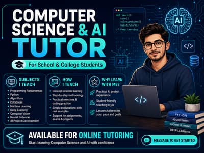 Computer Science and Mathmatics tution available from class 8 to 12