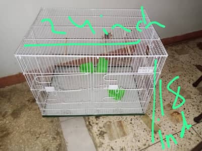 Double side cage for parrots