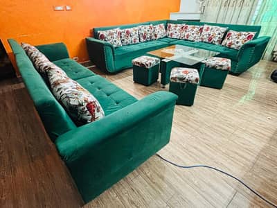  11-Seater Luxury L-Shaped Sofa Set for Sale 