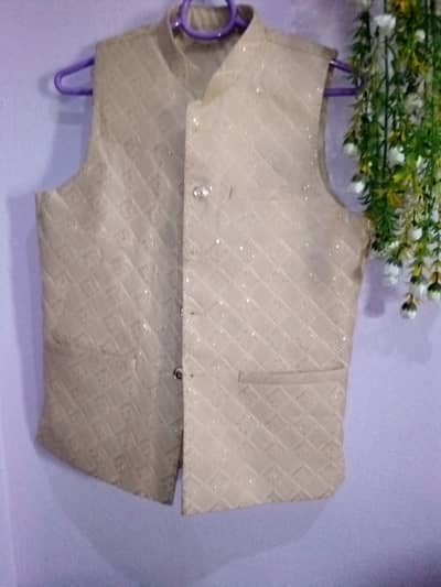 Golden skin color waistcoat ,handmade from al Imran boutique jhelum