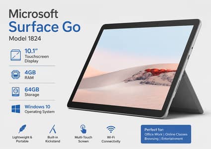 Microsoft Surface Go 1824 | 4GB RAM | 64GB | 10" Touch | Windows 10