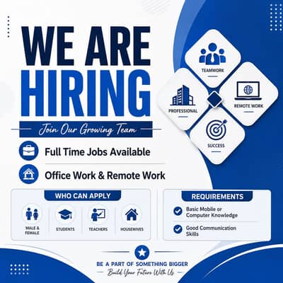 Hiring male and female staff for work