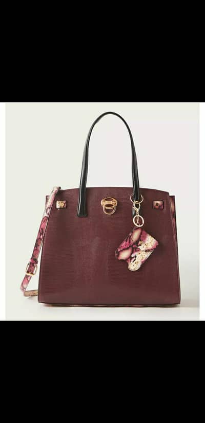 original Sasha Animal Textured Tote Bag with Double Handles