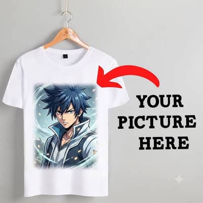 Custom Anime Photo T-shirt | Your photo on T-Shirt |High Quality print