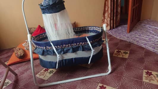 Baby Cradle Swing with Mosquito Net – Good Condition