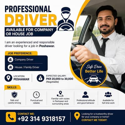 Professional Driver Available – Company or House Drive