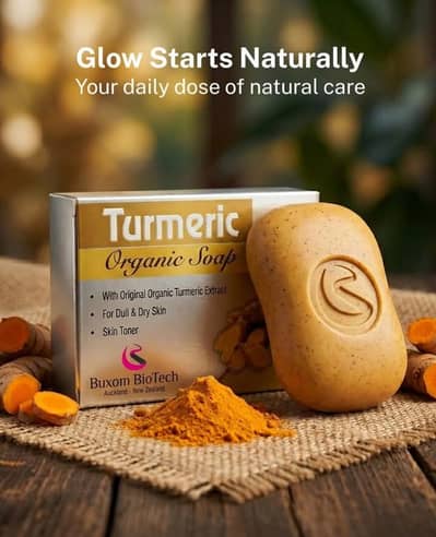 Organic Turmeric soap to recover tan skin and sun burn