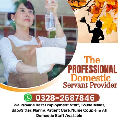 Maid /Cook/ Baby Care / Patient Care / Nurse / Kitchen Helper/ Driver