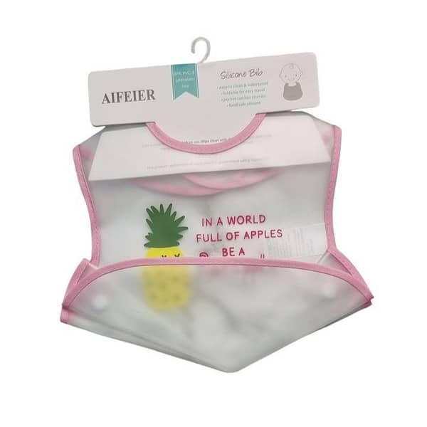 Juniors Printed Bib with Food Pocket and Snap Button Closure(3-12 months)