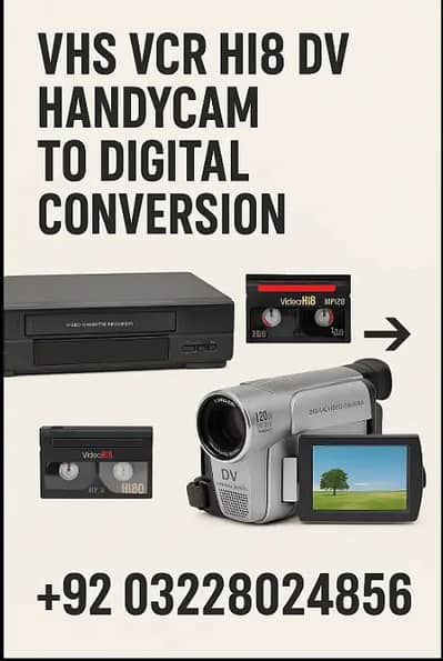 VHs VCR  hi8 Dv Handycam VHSc to digital dvd USB full HD