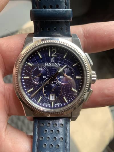 ⌚ Original Festina Swiss Made F20060 – Blue Dial