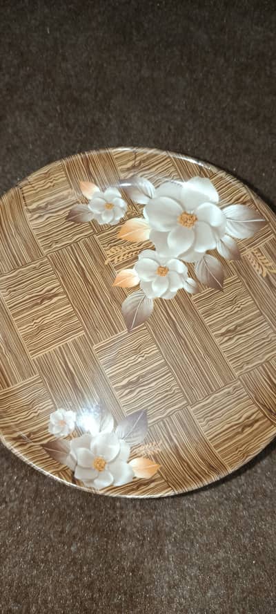 Double glazed melamine with glass lids dinner set 8 person