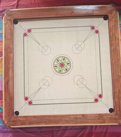 Carrom Board 3x3 ft with 2 Strikers, Coins & Powder – Good Condition