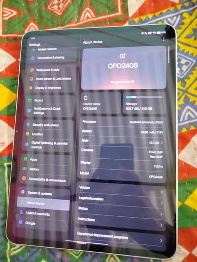 OnePlus OPD2408 Tablet 12GB 512GB