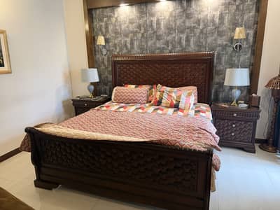 Pure Sheesham Wood King Size Bed | Solid Wooden Bed