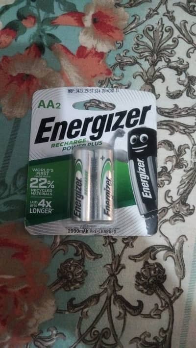 AA2x Energizer Battery Cell Rechargeble 2000mah Original
