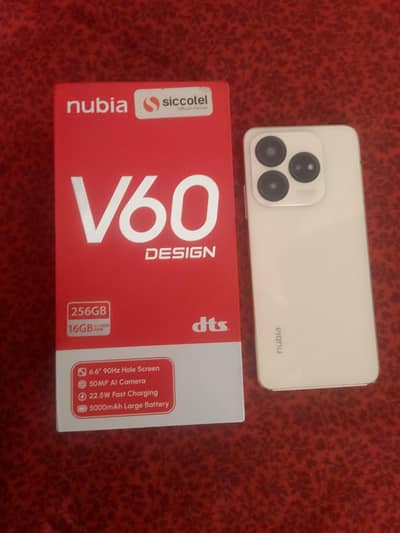 Zte Nubia V60 10/9.5 Condition 6+10/256 gb storage Urgent Sale