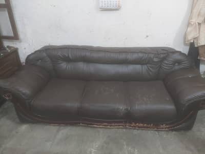 6 seater leather sofa