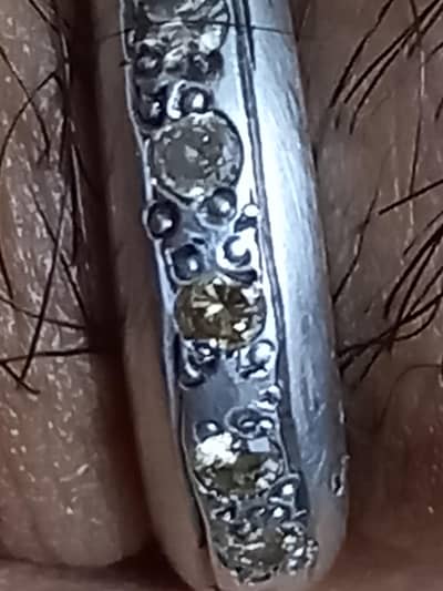 25 cent diamond natural  silver chala