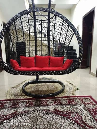 Hanging egg swing chair with cushion excellent condition