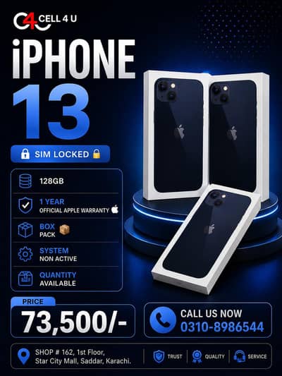 Apple iphone 13 | 128 GB | box pack | sim lock