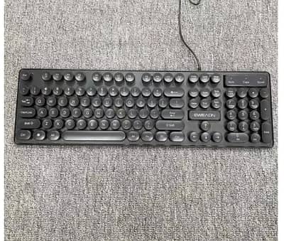 H30S ROUND KEY RGB WIRED GAMING KEYBOARD BLACK