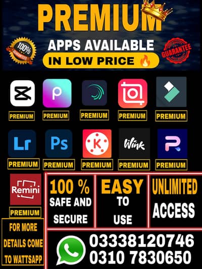 APPS PREMIUM VERSIONS AVAILABLE