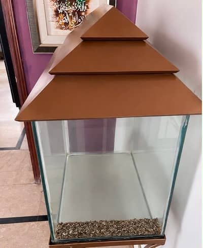 Large Glass Aquarium with Pump, Heater, Net & Bajri for Sale