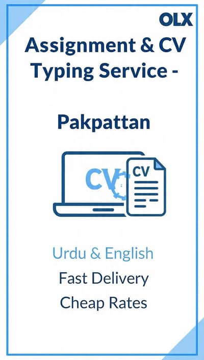 Assignment & CV Typing Service - Pakpattan