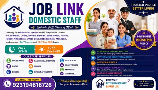 Maid /Cook/ Baby Care / Patient Care / Nurse / Kitchen Helper/ Driver