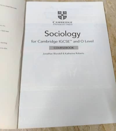 sociology for Cambridge IGCSE and o level course book