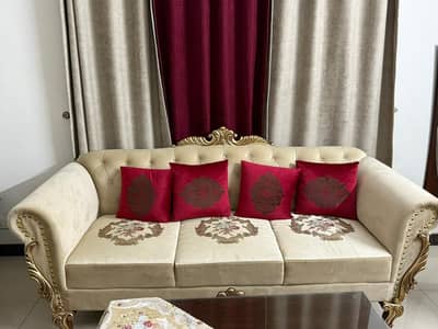 Luxury 7-Seater Sofa Set with Custom Dewan | Premium Quality