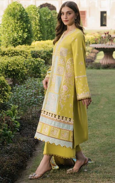 3-piece unstitched dress