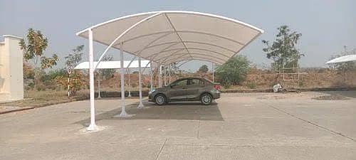 window shades-Car Parking shades-Fiber glass-Tensile shades-fiber shed