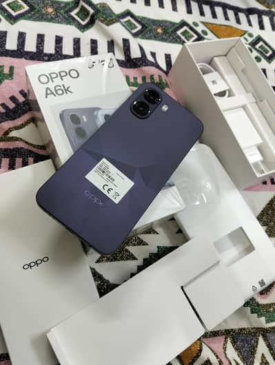 Oppo A6k 6+6,128GB just box open. . non active. . 03217695545