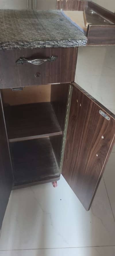 Wooden ironing table/cupboards/cabinets