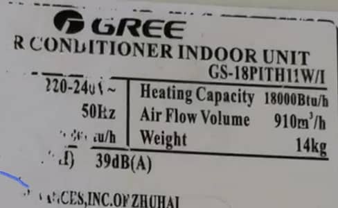 Gree 1.5 ton