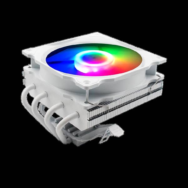 THUNDER HAWK ARGB CPU CooLER SNOW WHITE 4 HEAT PiPE CYLINDER