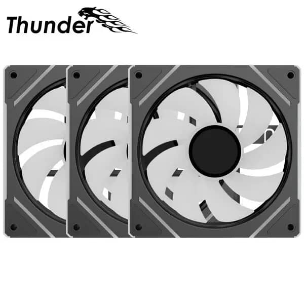 Thunder Marin TCS-I36B ARGB Infinity 120mm Case Fan Kit, 3 Fan Pack, Black