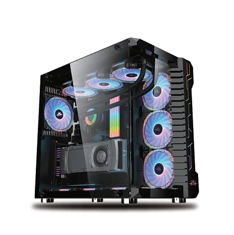 ALPHA TRiON PC CASE GAMiNG BLACK WITHOUT FAN