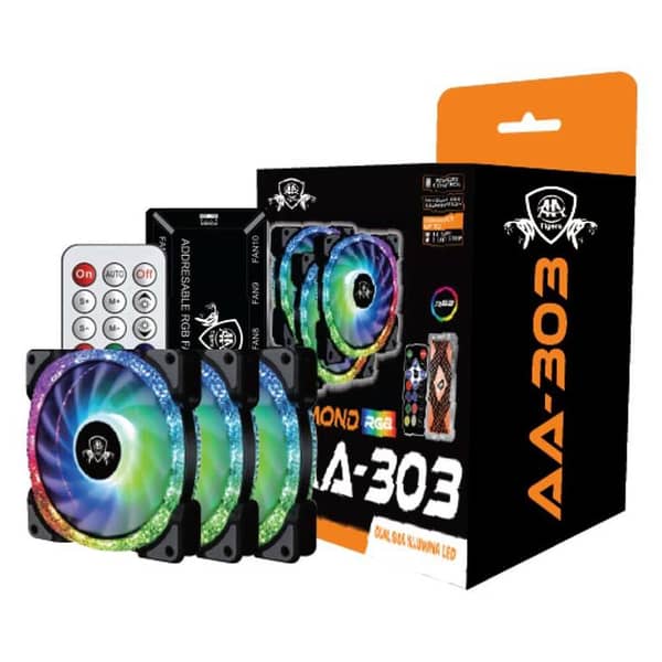 AA-303 COMBO 3IN1 DIAMOND RING DUAL SIDE RGB CASE FAn