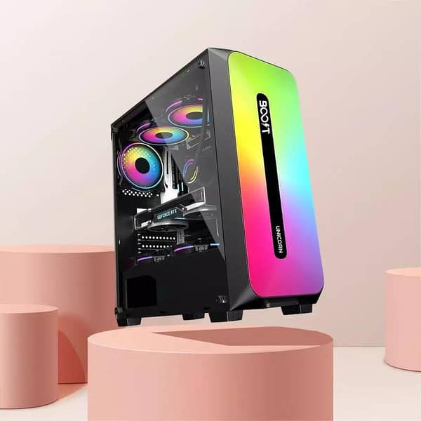 BOOST UNiCRON GAMiNG PC CASE BLACK WITH 3 RGB FAN