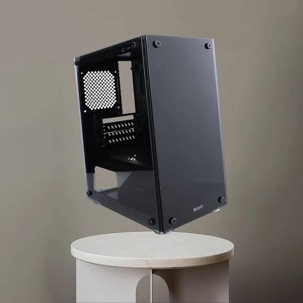 BOOST WOLF GAMiNG PC CASE BLACK WiTHOUT FAN
