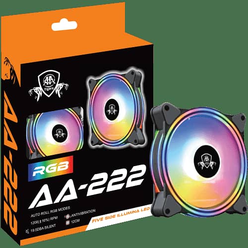 GAMING GEAR AA-222 FIVE SIDE RING STILL RGB CASE FAn