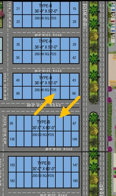 The Palm-4 200 Sq. Yard Plot for Sale