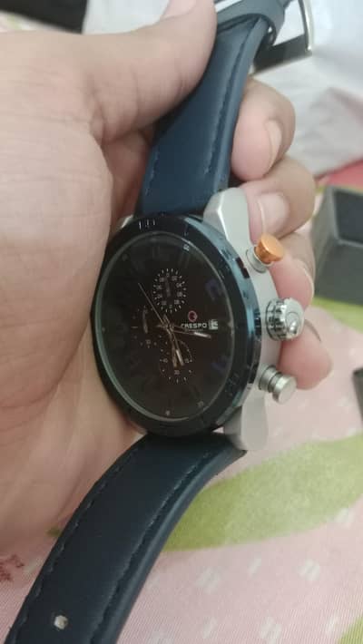 CRESPO Chronograph NO:5010 - Genuine Leather - 10/10 Condition