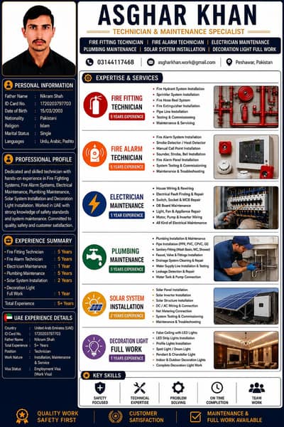 Professional Electrician & Fire Safety Technician
